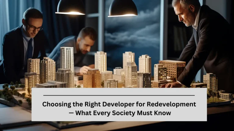 Choosing the Right Developer for Redevelopment — What Every Society Must Know