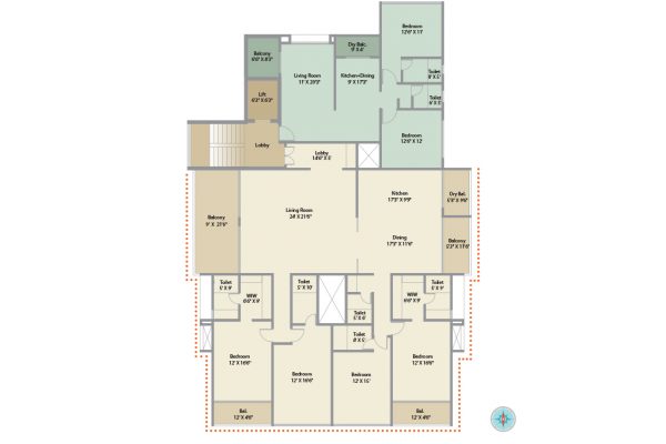 4 bhk floor plan